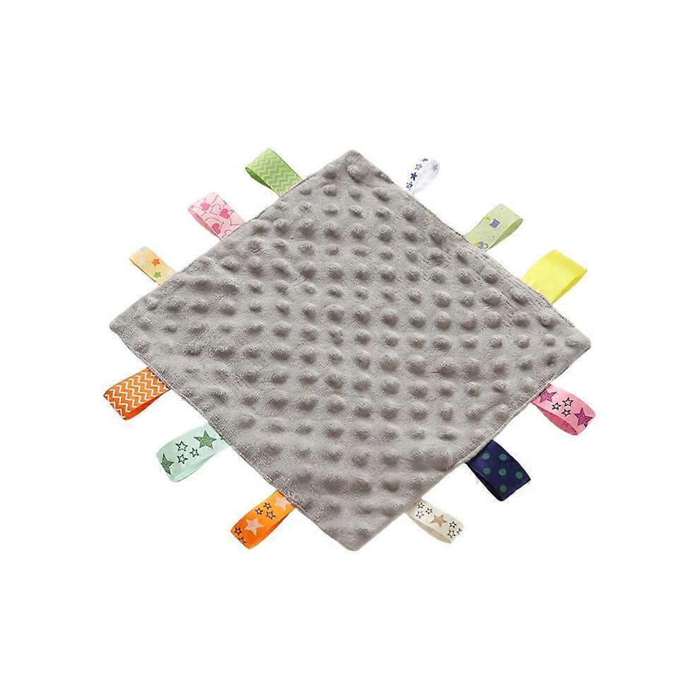 (Lake One Size) Baby Appease Towel Soft Soother Teether Infants Comfort Sleeping Nursing Cuddling Square Sensory Security Blanket Toys Blue Furtalk
