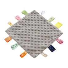 (Pink, One size) Baby Appease Towel Soft Soother Teether Infants Comfort Sleeping Nursing Cuddling Square Sensory Security Blanket Toys