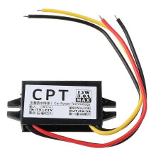 (As show, One size) DC/DC Converter Regulator 12V To 5V 3A 15W Car LED Display Power Supply Module