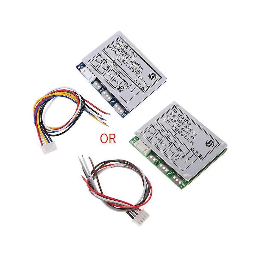 (As Show, One Size) 4S 100A W/Balance 3.2V Lifepo4 Life 18650 Battery Cell Pcb Bms Protection Board 5022093383827