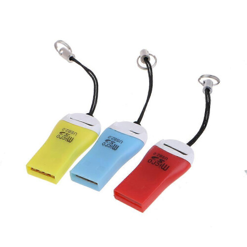 (As show, One size) Whistle Style Mini USB 2.0 Micro SD SDHC SDXC T-Flash Memory Card Reader Adapter 2