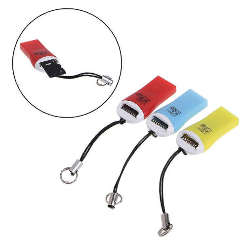 (As show, One size) Whistle Style Mini USB 2.0 Micro SD SDHC SDXC T-Flash Memory Card Reader Adapter 1