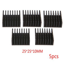 (As show, One size) 5Pcs Computer Cooler Radiator Aluminum Heatsink Heat Sinks for Electronic Chips