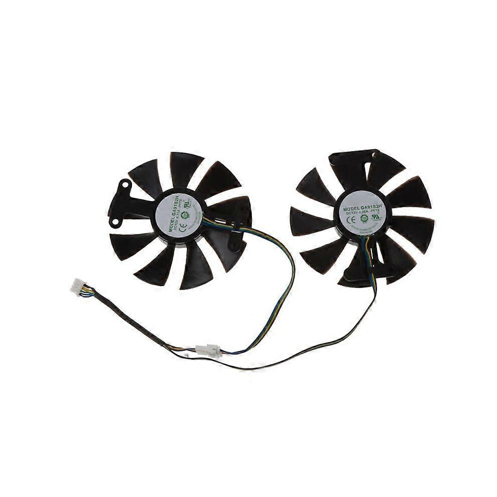 (As Show, One Size) Vga Fan Graphics Card Cooling 4Pin 12V 0.35A Ga91s2h For Zotac Gtx 1060 Gtx950 5021564593604