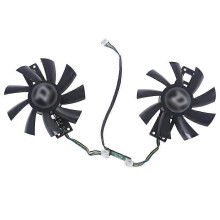 (As show, One size) 2PCS 87mm Graphics Card Cooling VGA Fan GA91S2H 4Pin 12V 0.35A Cooler Fan