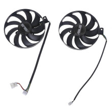 (As show, One size) 2PCS 88mm Graphics Card Cooling VGA Fan T129215SU 4Pin 12V 0.5A Cooler Fan