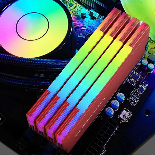 (As show, One size) High Compatibility ARGB Memory Spreader Cooler DDR3 Desktop Heatsink 5V 3PIN 1