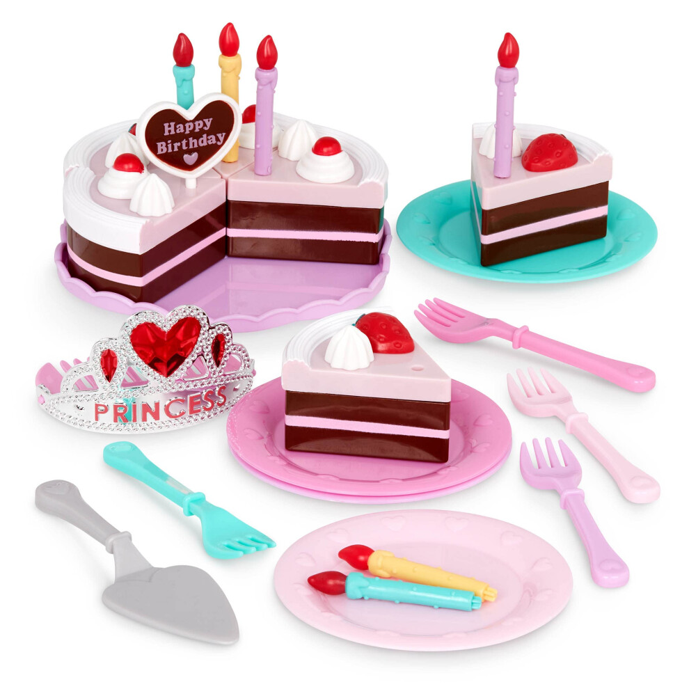 Photos - Role Playing Toy Battat  Play Circle - Birthday Cake - Toy Food - Plates & Candles Accessories - Pretend Play - Princess Birthday Party - 3+ 