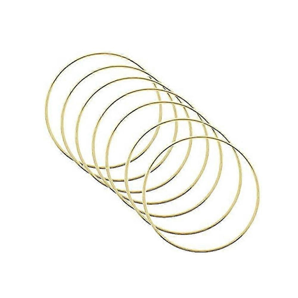(As Show, One Size) 30Cm-Set Of 6 Dream Catcher Metal Rings Macrame Ring For Dream Catcher And Crafts Gold 5053768812991