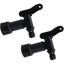 (As show, One size) Water Butt Tap Replacement Taps with Nut,2p Plastic Tap for Water Butt Hose Connector,IBC Tank Fitting Adapter,Click Fit Water Hose Pipe Rain Barrel T