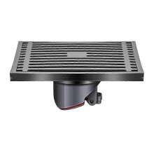 (As show, One size) 1piece Stainless Steel Square Floor Drain Waste Drain Cover Anti-odor Straight Floor Drain for Shower Room