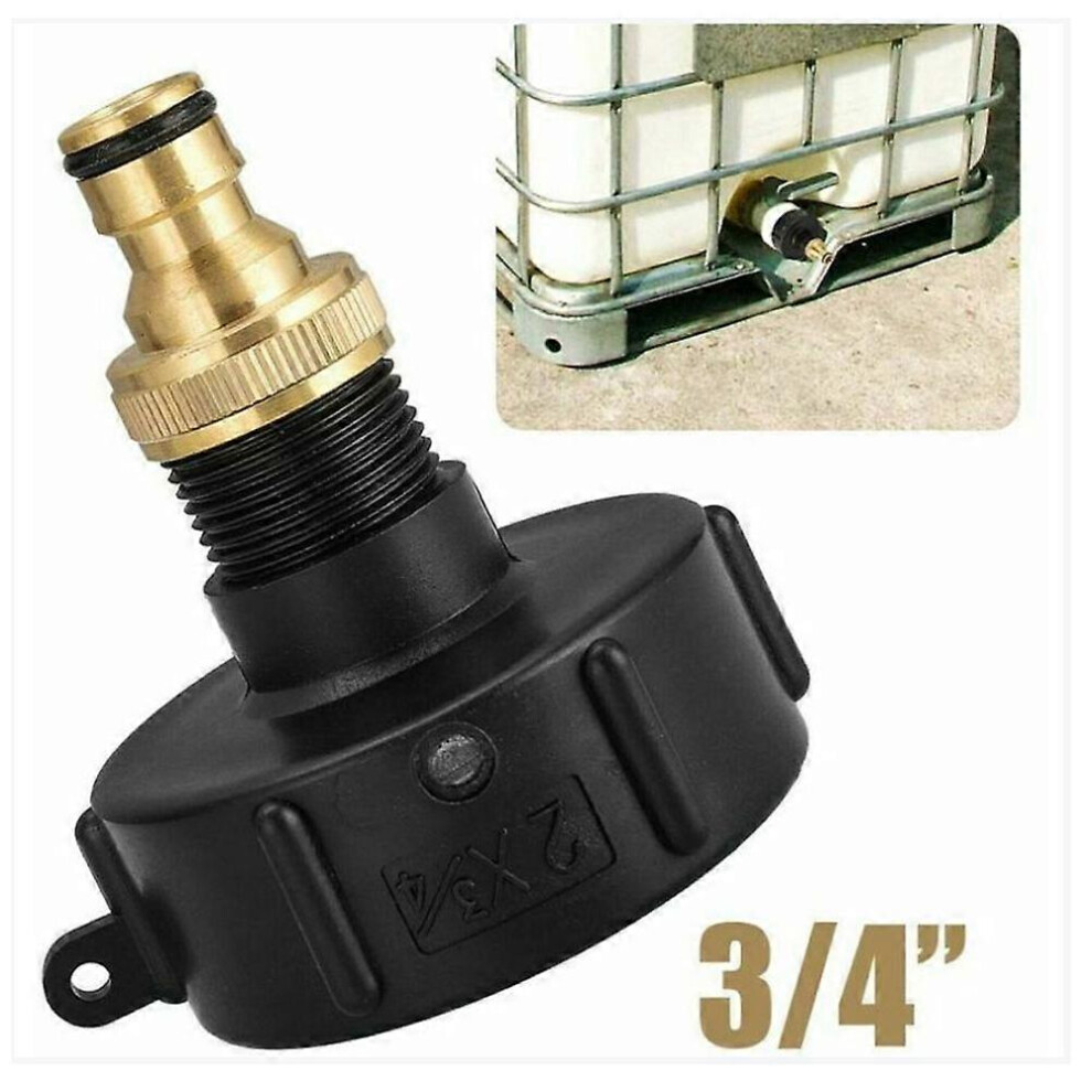 (As Show, One Size) Ibc Adapter With 3/4" S60x6 Ig Connector For Ibc Rain Barrel Water Tank 5053768812595