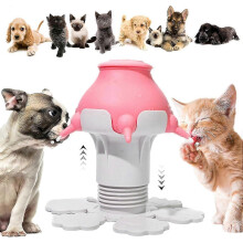 (As show, One size) Puppy Feeder For Multiple Puppies, Puppy Milk Feeder Bowl With 5 Teats & Adjustable Height For Nursing Puppies Nipple Bottles