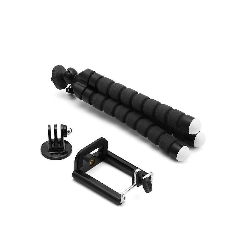 (As Show, One Size) Flexible Tripod Stand Gorilla Mount Monopod Holder Octopus For Gopro Camera Black 5021564553752