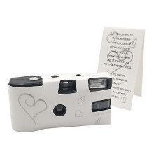 (As show, One size) 16 Photos Power Flash Single Use One Time Disposable Film Camera Party Gift