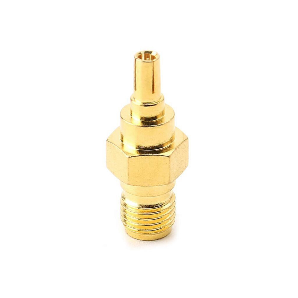 (As Show, One Size) Crc9 Male Plug To Sma Female Jack Rf Connector Coaxial Converter Adapter Straight Gold 5021564580048