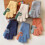(As show, One size) Animals Elements Pattern Gloves Winter Warm Knitted Full Finger Glove Keep Warm 3