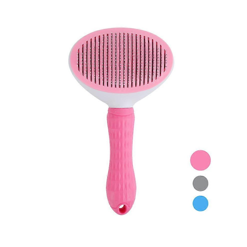 (As show, One size) Dog Brushes For Grooming, Dog Brush, Cat Brush, Pet Grooming Brush With Cleaningpink