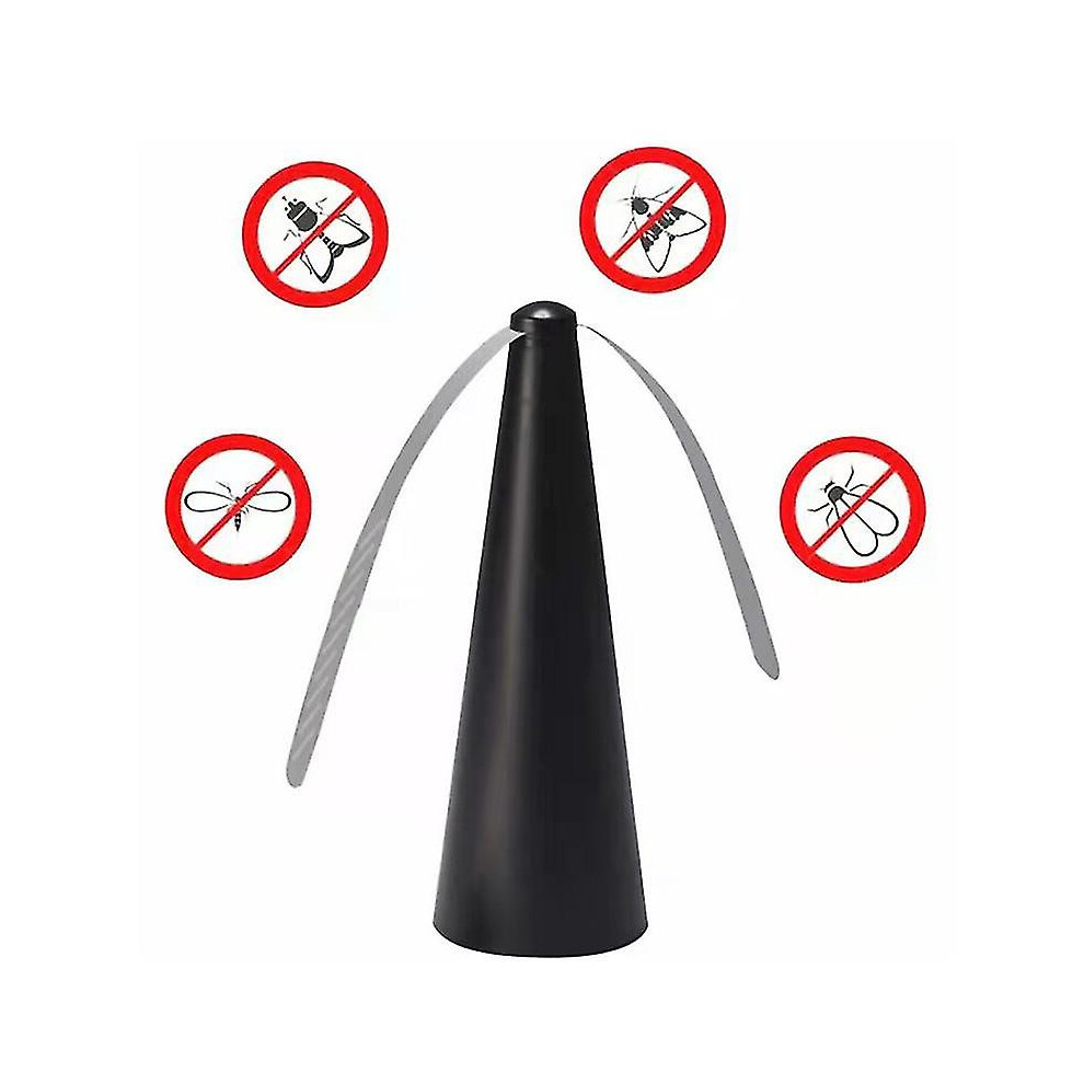 (As show, One size) Silent Repellent Fan Mosquito Repellent Fan Mute Fly Repellent Fan Fly Pest Repellent Fan Food Protector Desk Fan Silver