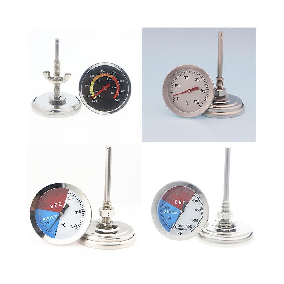 (As show, One size) Stainless Steel Thermometer Bbq Bbq Smoker Bbq Thermometer Tool50 To 800 Degrees Fahrenheit