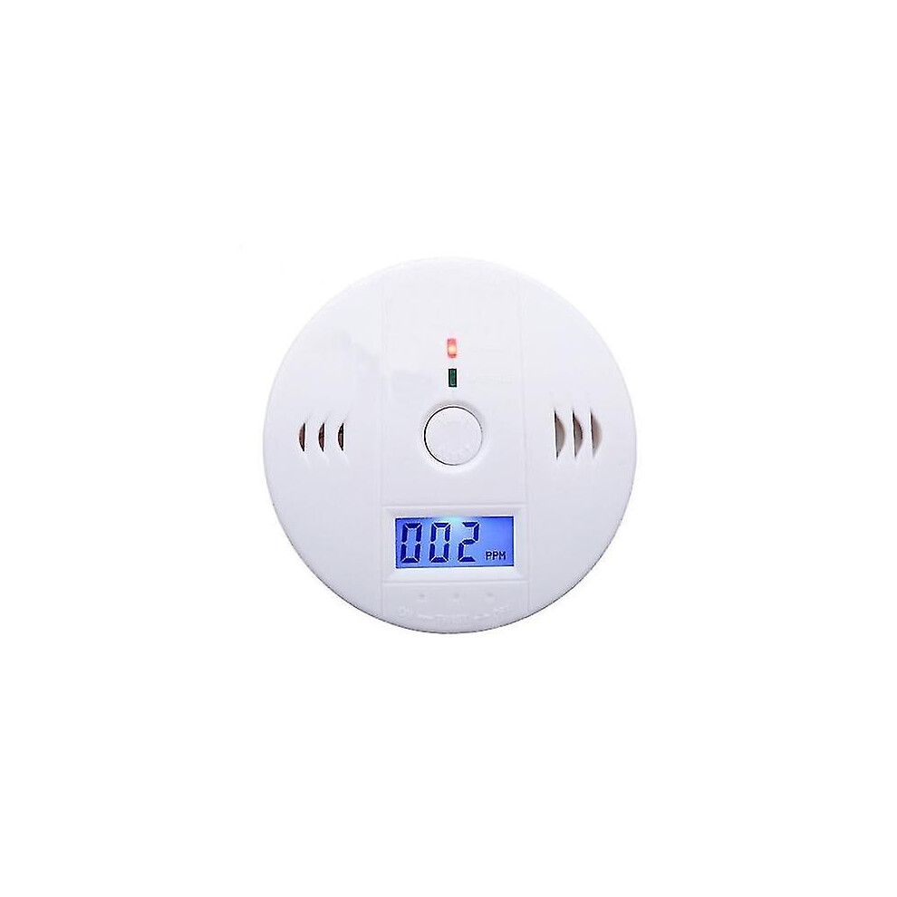 (As show, One size) Lcd Co Carbon Monoxide Detector Poisoning Gas Fire Warning Safe Alarm Sensor