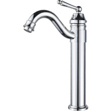 (As show, One size) High Basin Faucet Single Handle Bathroom Sink Mixer Tap