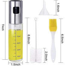 (As show, One size) Oil Spray, Air Fryer Oil Spray 100ml Cooking Spray Oil Sprayer Bottle With Brush And Funnel A