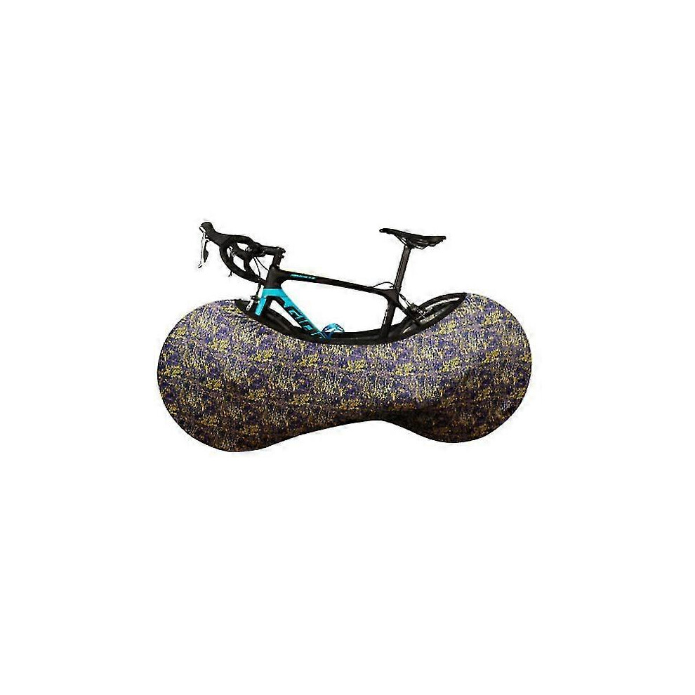 (As show, One size) Bicycle mountain bike dust cover, road bike wheel protection cover Purple