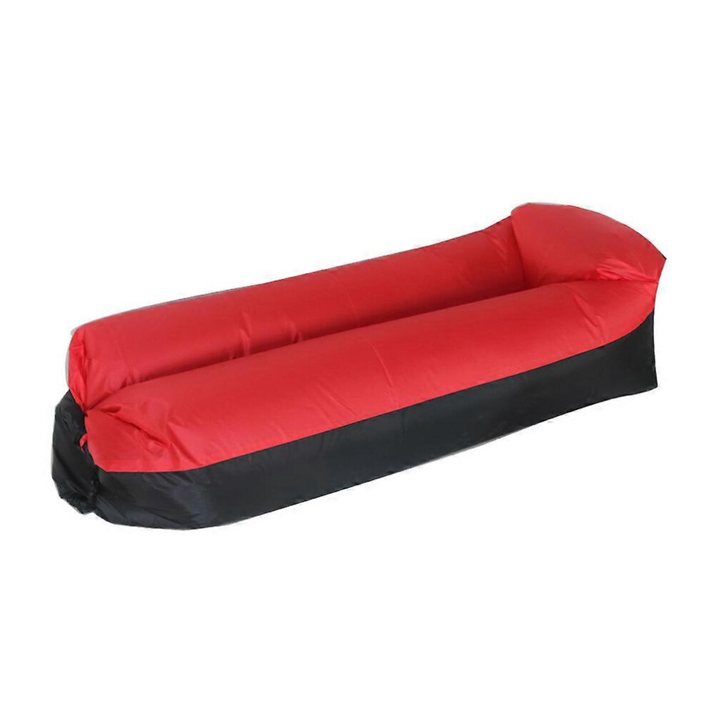 (As show, One size) Adult Beach Lounge Chair Fast Folding Camping Sleeping Bag Waterproof Inflatable Sofa Bag Lazy Camping Sleeping BagsInflatable Bedorange