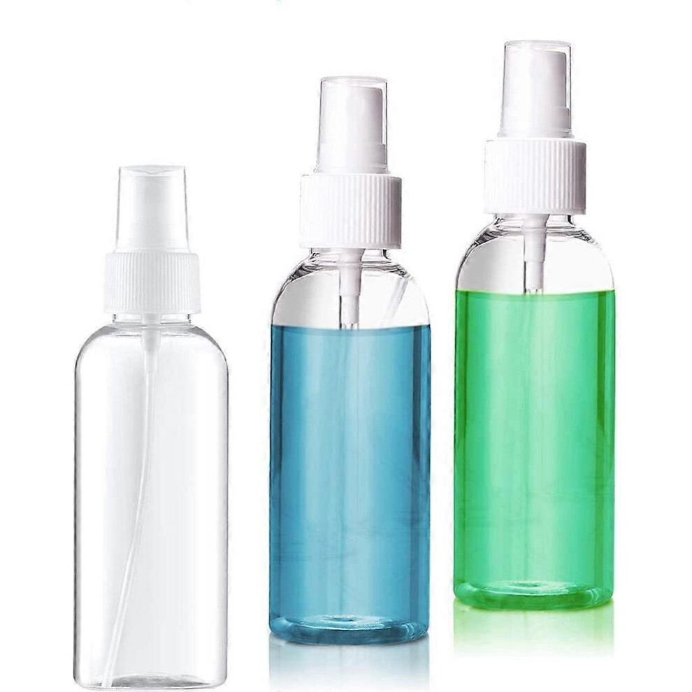 (As show, One size) 3 Pieces 50ml Spray Bottle,Transparent Travel Spray Bottle Small Plastic Spray Bottles Perfume Spray Bottles Alcohol Water Makeup