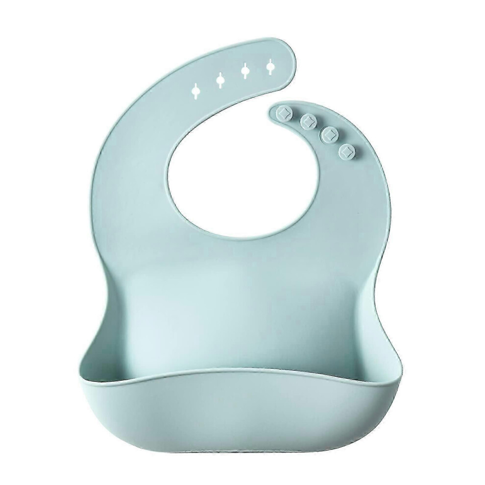 (As show, One size) Silicone Baby Bibs - 2 Pieces BPA PVC Free Adjustable Bib with Drip Tray (Yellow and Gray)