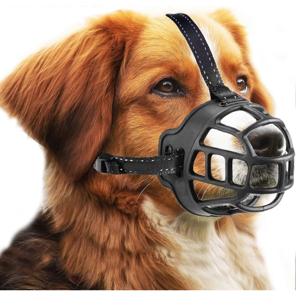 (As show, One size) Dog Muzzle, Muzzle, Basket Muzzle for Small, Medium and Large Dogs with Adjustable Straps (Size 2,Black)
