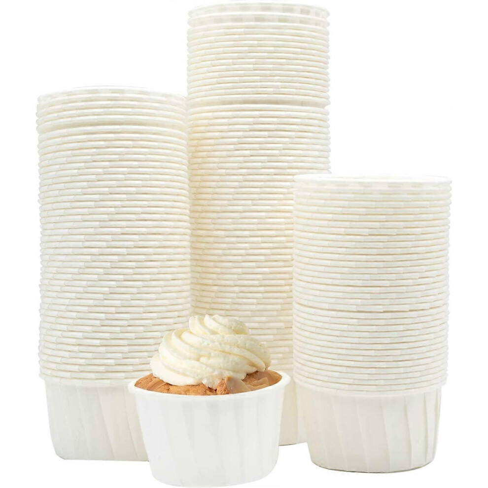 (As show, One size) 150pcs Mini Muffin Cups Paper Cups for Wedding, Birthday, Party - White