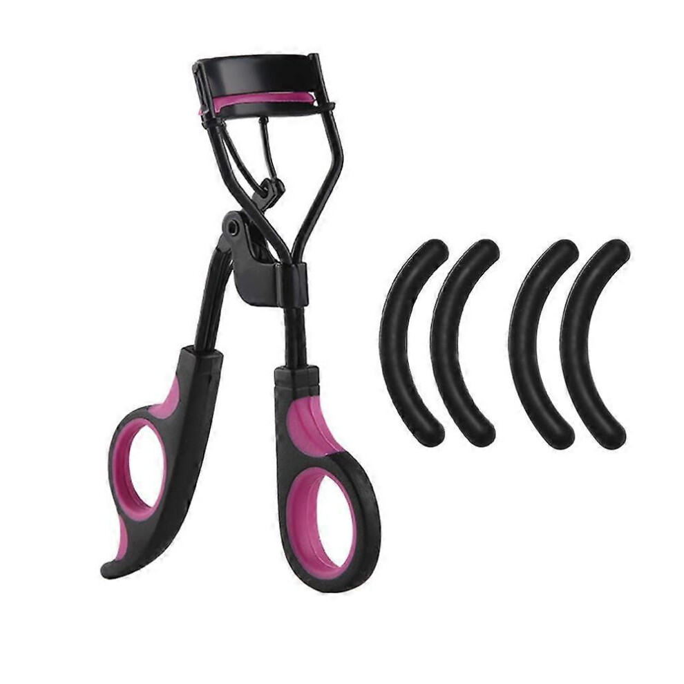 (As show, One size) Eyelash Curler with Pads - Lash Curler with 4 Extra Silicone Replacement Pads, Get Perfect Curl in 5 Seconds