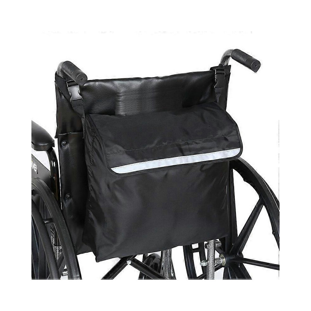 (As show, One size) Strong Armrest Bag Durable Hanging Armrest Organizer for Mobility Scooter Wheelchair Shopping Travel Storage Bag with Reflective S