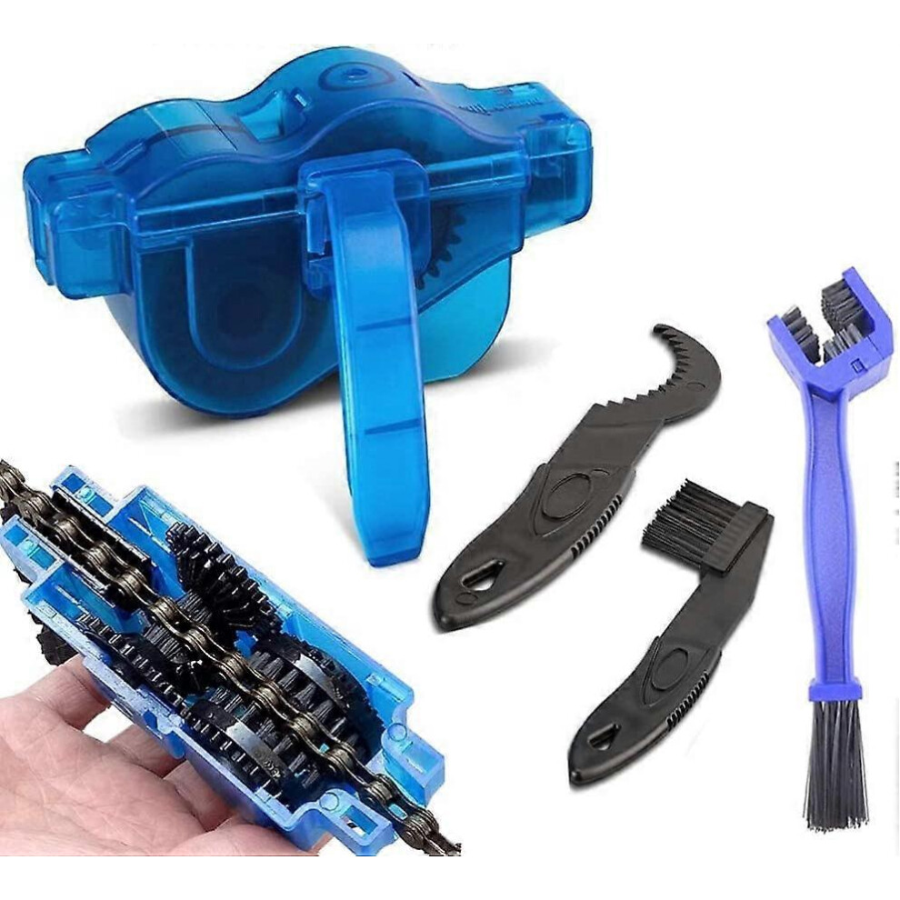 (As show, One size) Bike Chain Cleaner Bike Chain Cleaning Maintenance Tools Oil Cleaner Bike Chain Cleaner for All Types of Bikes and Mountain Bikes