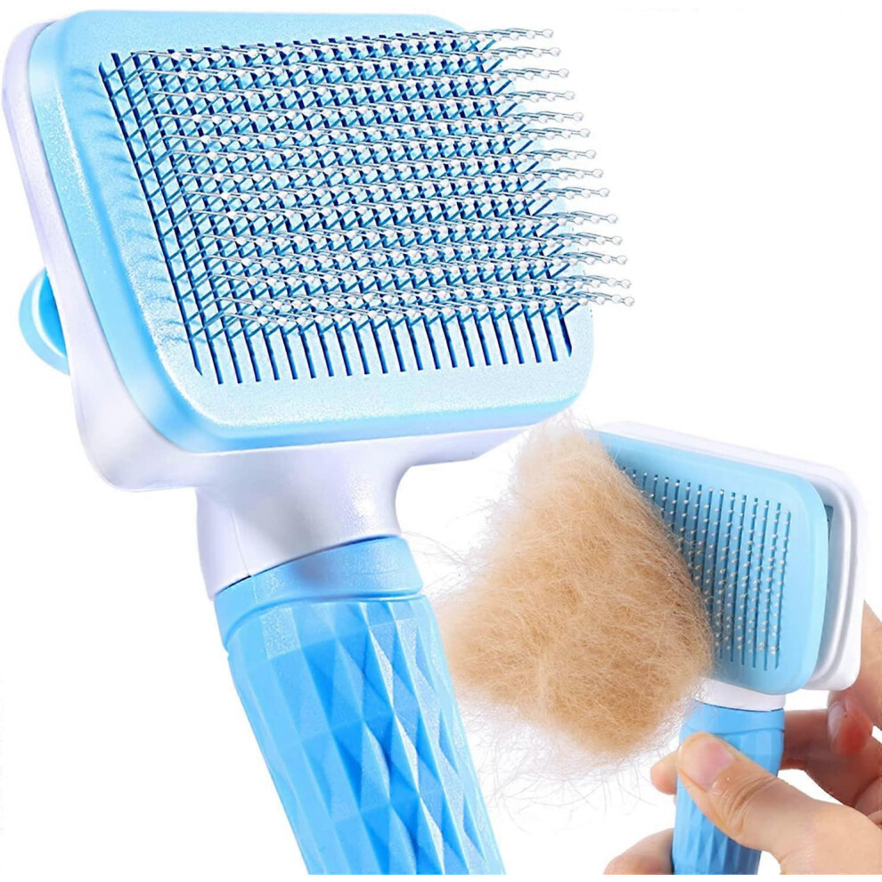 (As show, One size) Dog Cat Brush, Self-cleaning Dead Hair Brush for Cat Dog, Effective Removal of Up to 95% of Dead Hair and Tomentose Hair, Suitable for Dogs Cats Short
