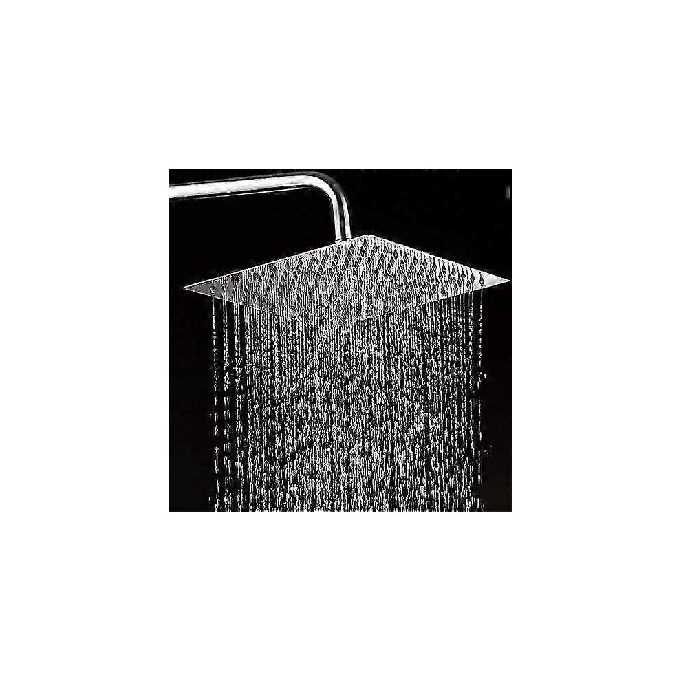 (As show, One size) 304 Stainless Steel Shower Head High Pressure Water Saving Shower Head for Bathroom (20cm Square)-image-OPC-PHPQF82-NEW