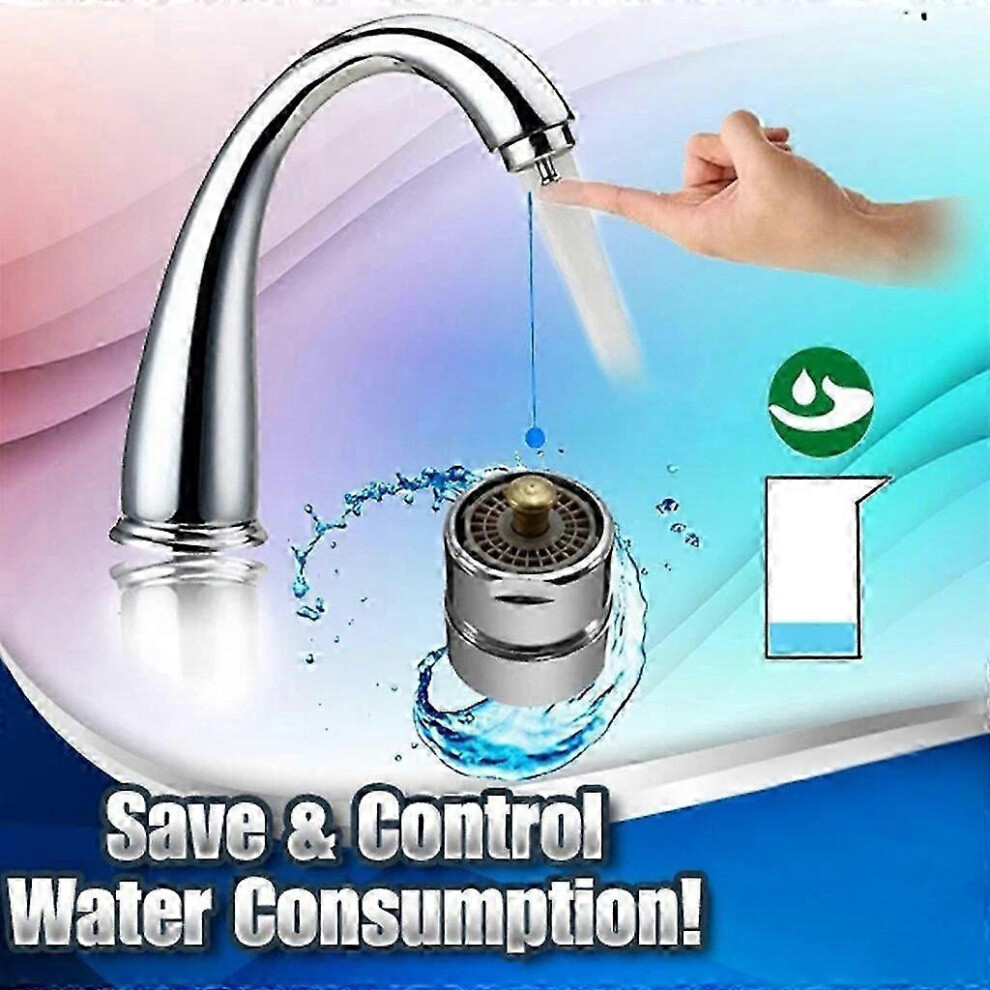 (As show, One size) Faucet Aerator with Bubbler - One-Touch Control Water Saving Filter Diffuser-image-OPC-PHPQF8Q-NEW