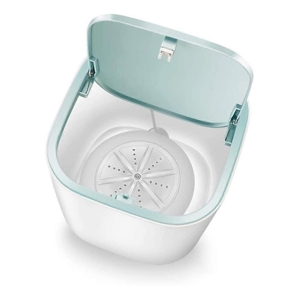 (As show, One size) portable washing machine, usb ultrasonic turbine, mini portable washing machine for underwear, baby clothes, travel,White