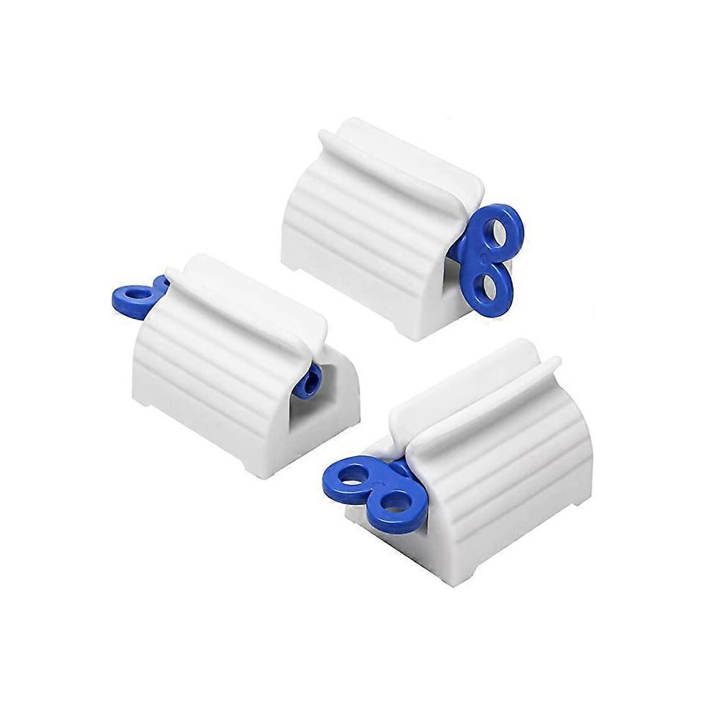 (As show, One size) 3 Pieces Toothpaste Squeezer Tube with Rolling Toothpaste Holder Squeezing Rotating Bracket Toothpaste Artifact Dispenser for Bath