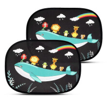 (As show, One size) Car Baby Sunshade - Side Window Sun Visor for Children Self-Adhesive 2 Pieces (51x31 cm)