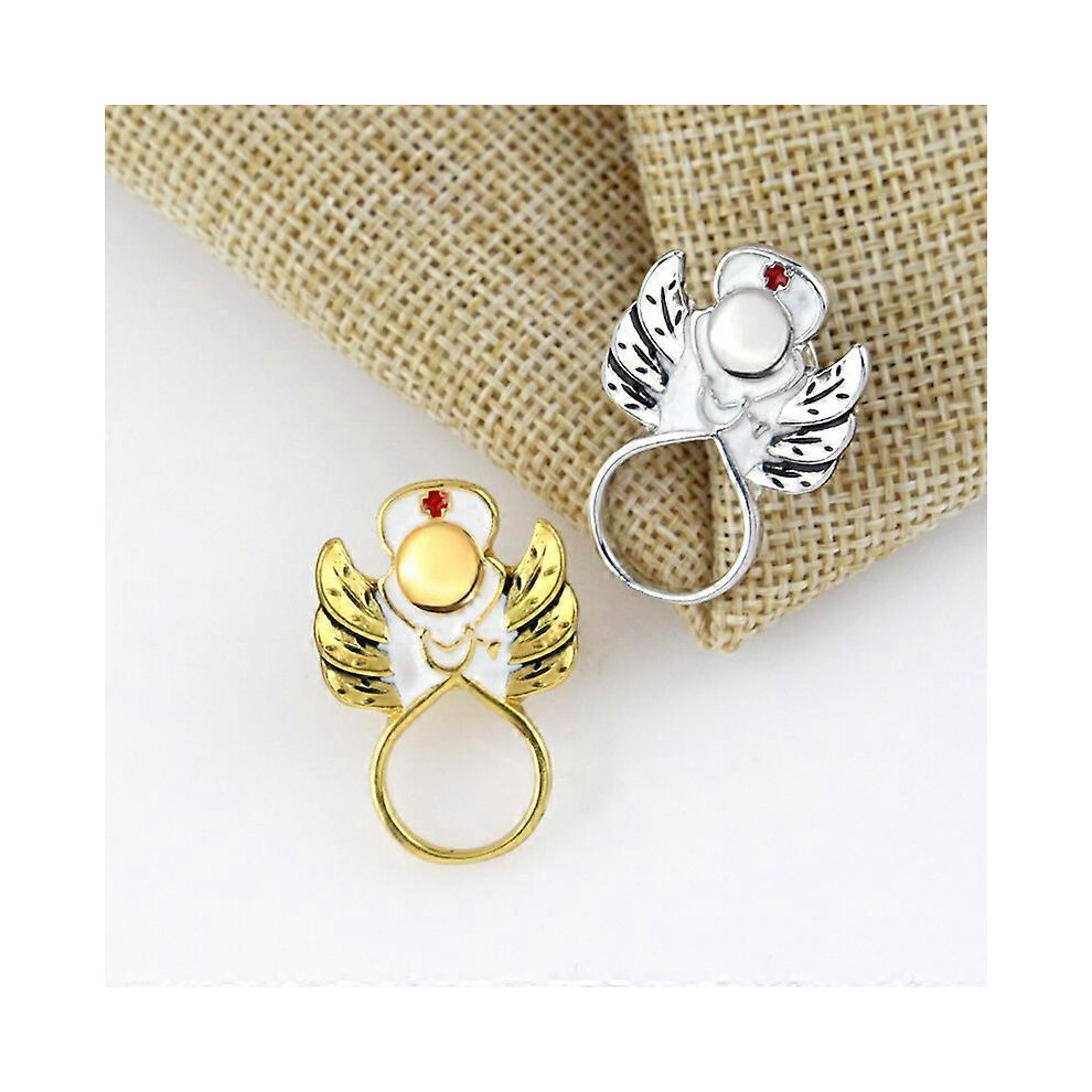 (As show, One size) Brooch Pins 2 Pieces Medical Jewelry Gift for Doctor/Nurse/Medical Student Rod Of Emergency Crystal Brooch, Medical series enamel