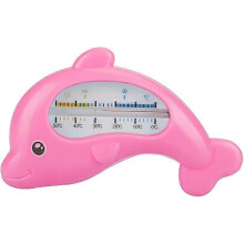 (As show, One size) Thermomtre de Bain pour Enfants, Temprature de l'eau Parfaite pour Un Bain, Incassable, Solide et Robuste, pour la Baignoire(Dauphin Rouge Rose)