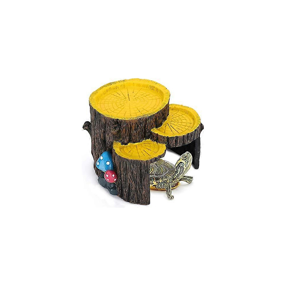 (As show, One size) Reptile cachette, rsine Mini Forme de souche Cache Trou Terrarium Grotte Terrarium Ornement pour Petits Reptiles