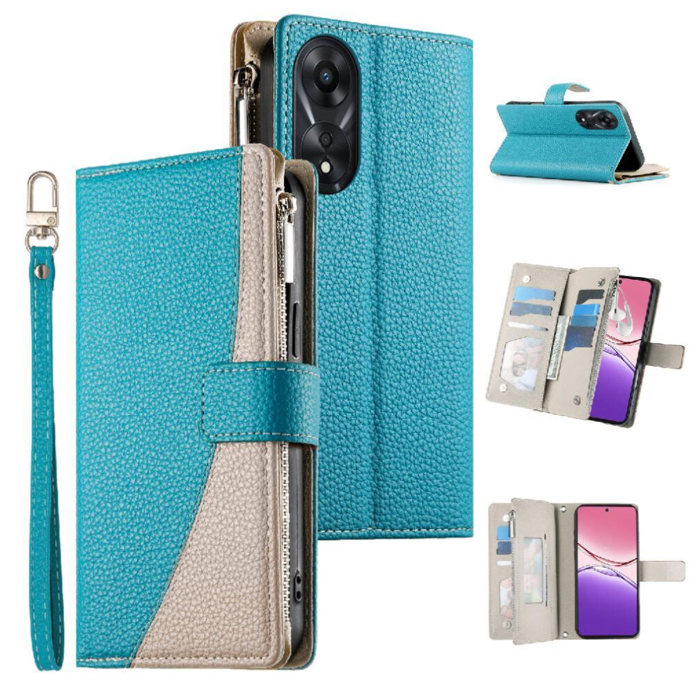 (Green) Flip Case For Oppo A78 5G Wallet Leather Case Elegant Card Slots Green 764563663507