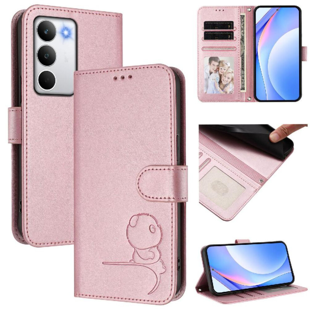(Pink) Phone Case For Realme C71 4G Rfid Blocking Card Slots Holder Kickstand Magnetic Pu Leather Flip Folio Pink 764563663682