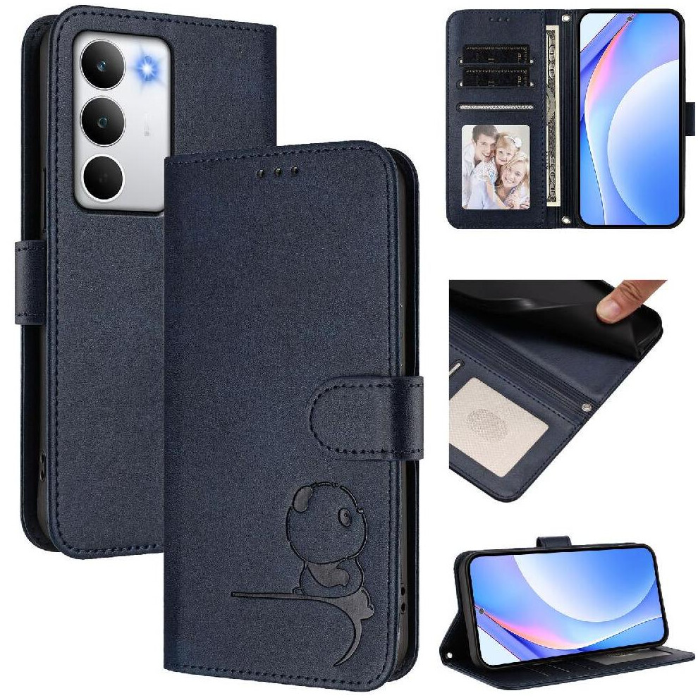 (Blue) Phone Case For Realme C71 4G Rfid Blocking Card Slots Holder Kickstand Magnetic Pu Leather Flip Folio Blue 764563663712