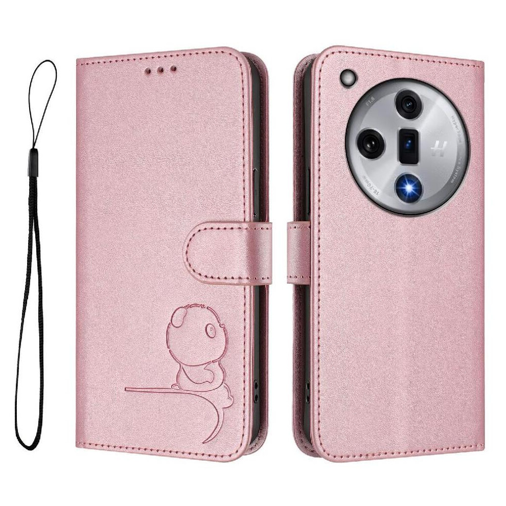(Pink) Phone Case For Oppo Find X7 Magnetic Flip Folio Rfid Blocking Pu Leather Card Slots Holder Kickstand Pink 764563665631
