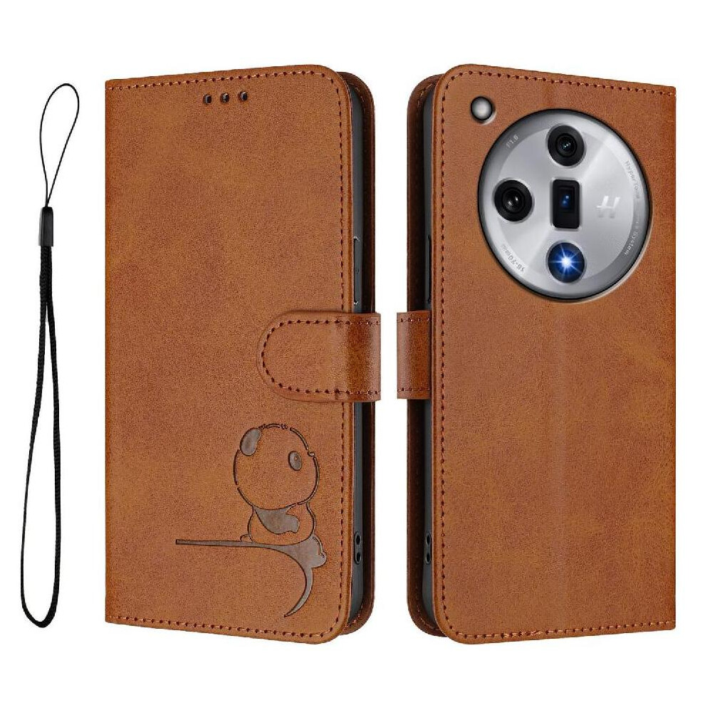 (Brown) Phone Case For Oppo Find X7 Magnetic Flip Folio Rfid Blocking Pu Leather Card Slots Holder Kickstand Brown 764563665686